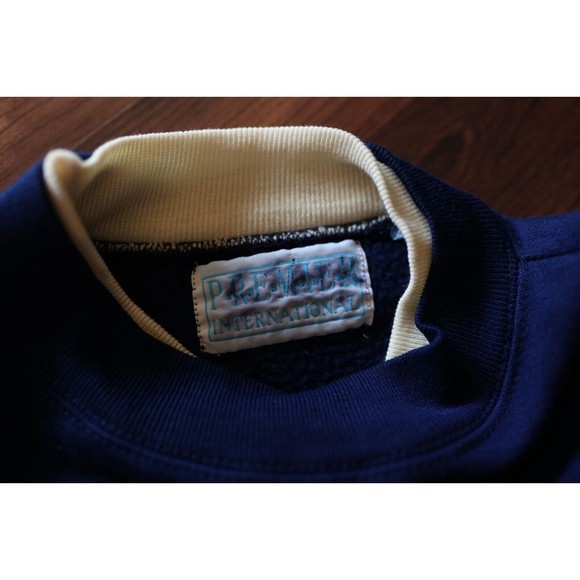 Vintage Premier International Woman's Elk/ Bear Patches Blue Sweater S - Picture 10 of 14